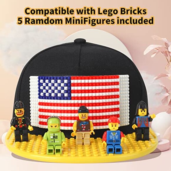 Snapback Baseball Cap Building Block Customizable Retro Unisex Adjustable main image 6